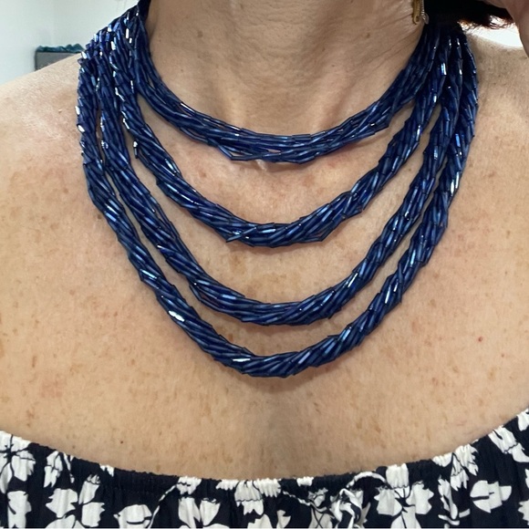 Vintage necklace with earrings very unique handmade - Picture 3 of 7